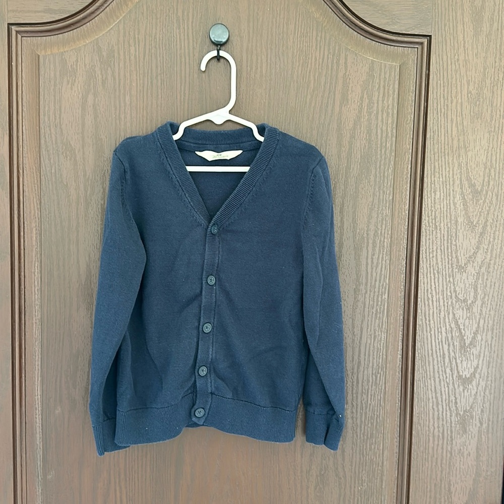 3/$25 H&M Kids Navy Blue Cotton Cardigan Size 6X/7
